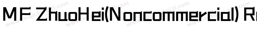 MF ZhuoHei(Noncommercial) Regular A字体转换